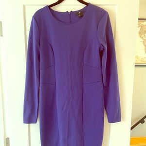Royal blue long sleeved fitted dress
